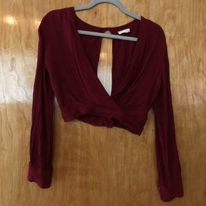 Urban Outfitters Cropped Wrap Top